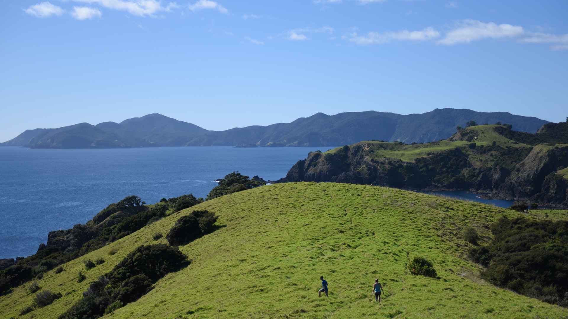 View at the top of Stingray Cove on our island walk with The Rock Adventure Cruise