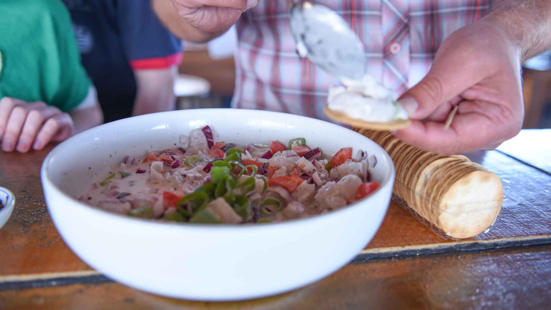 Kahawai Filipino ceviche served at the Bay of Islands