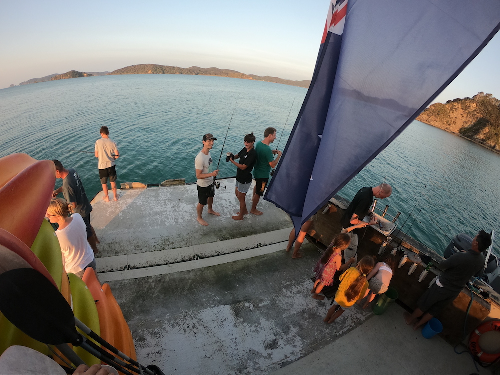 dusk fishing in the bay of islands