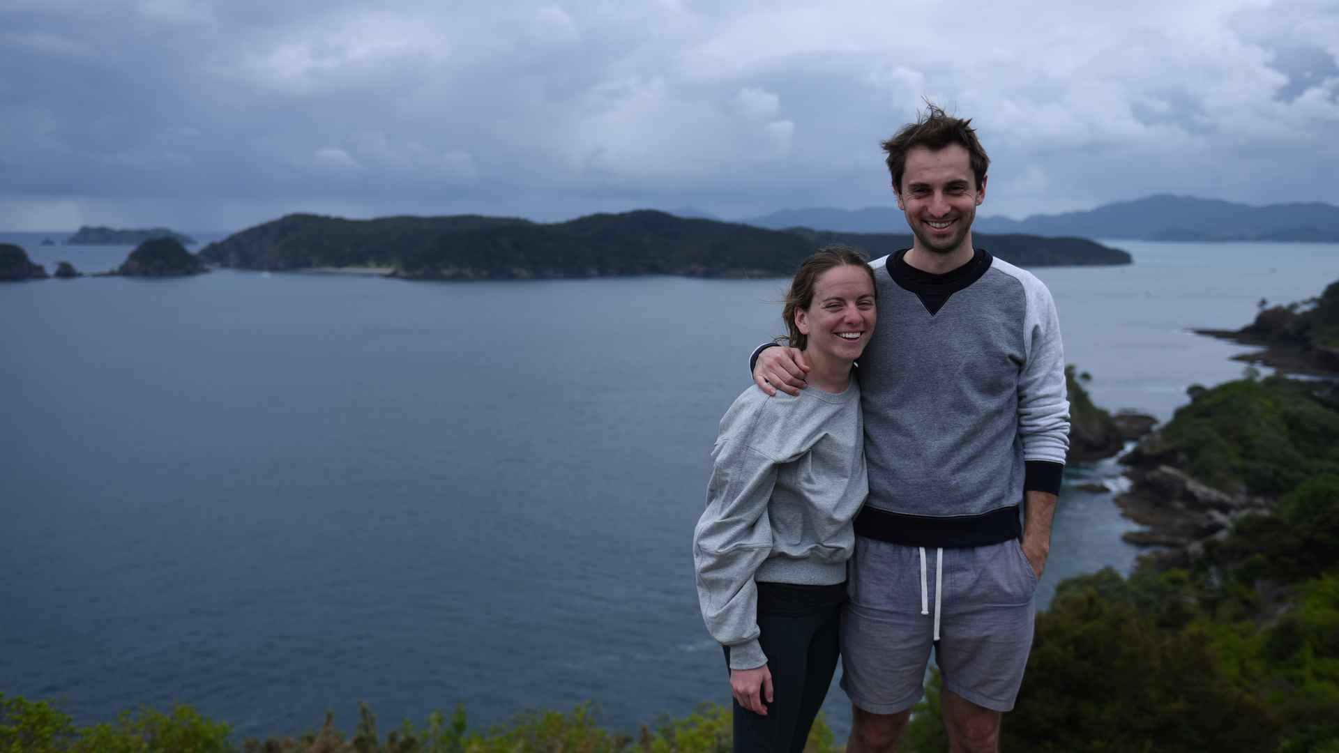 newlyweds at the top of Roberton Island
