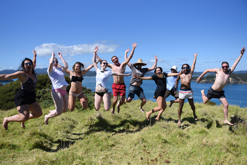 jumpshot with our fun group at the top of waewaetorea