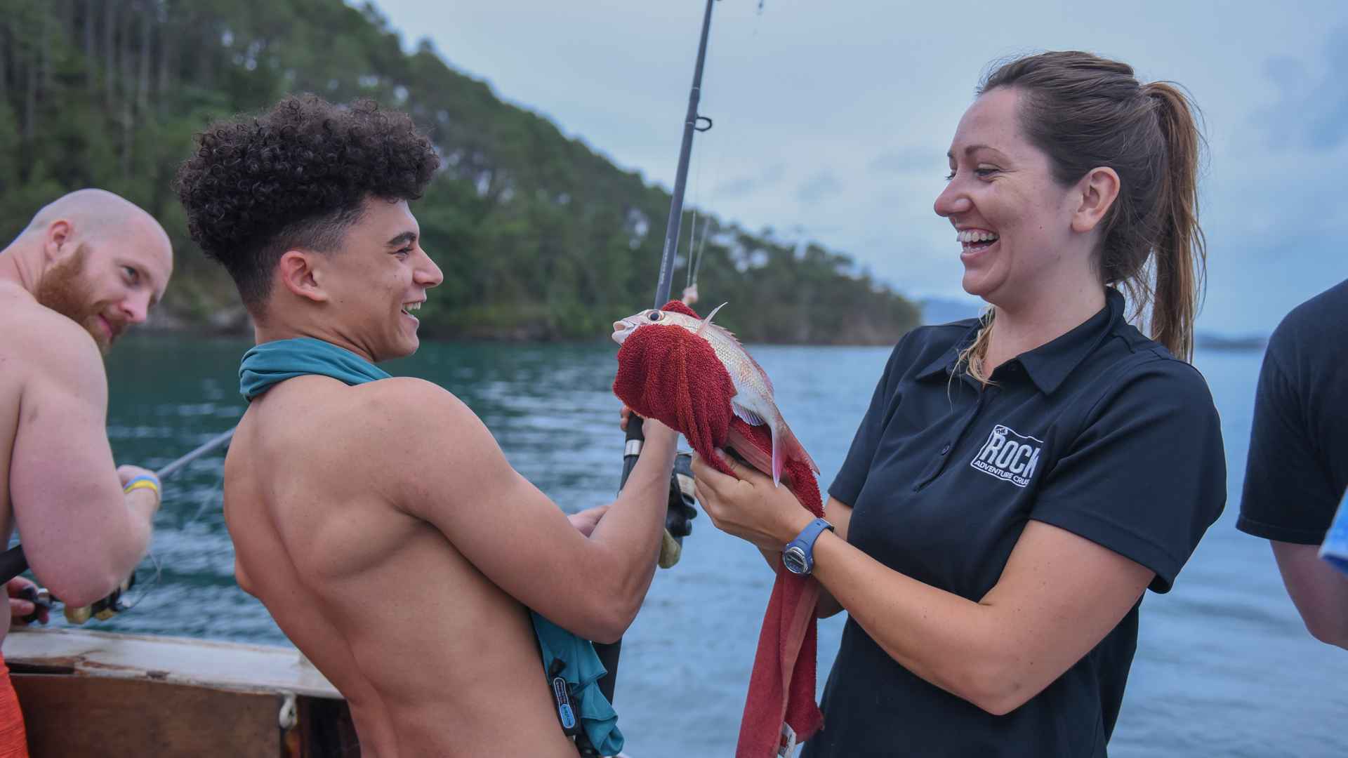 Target shooting fun at The Rock Adventure Cruise