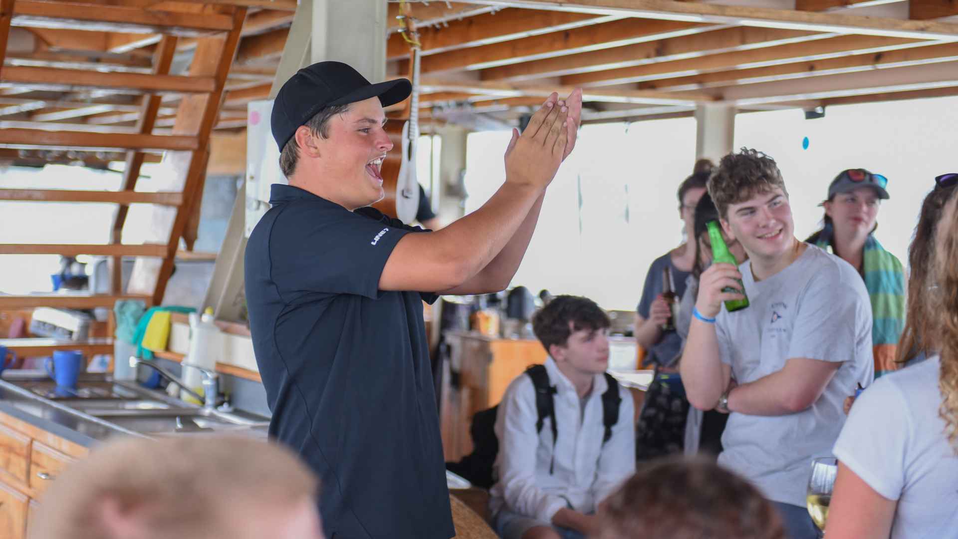 Crew briefing at the Rock NZ