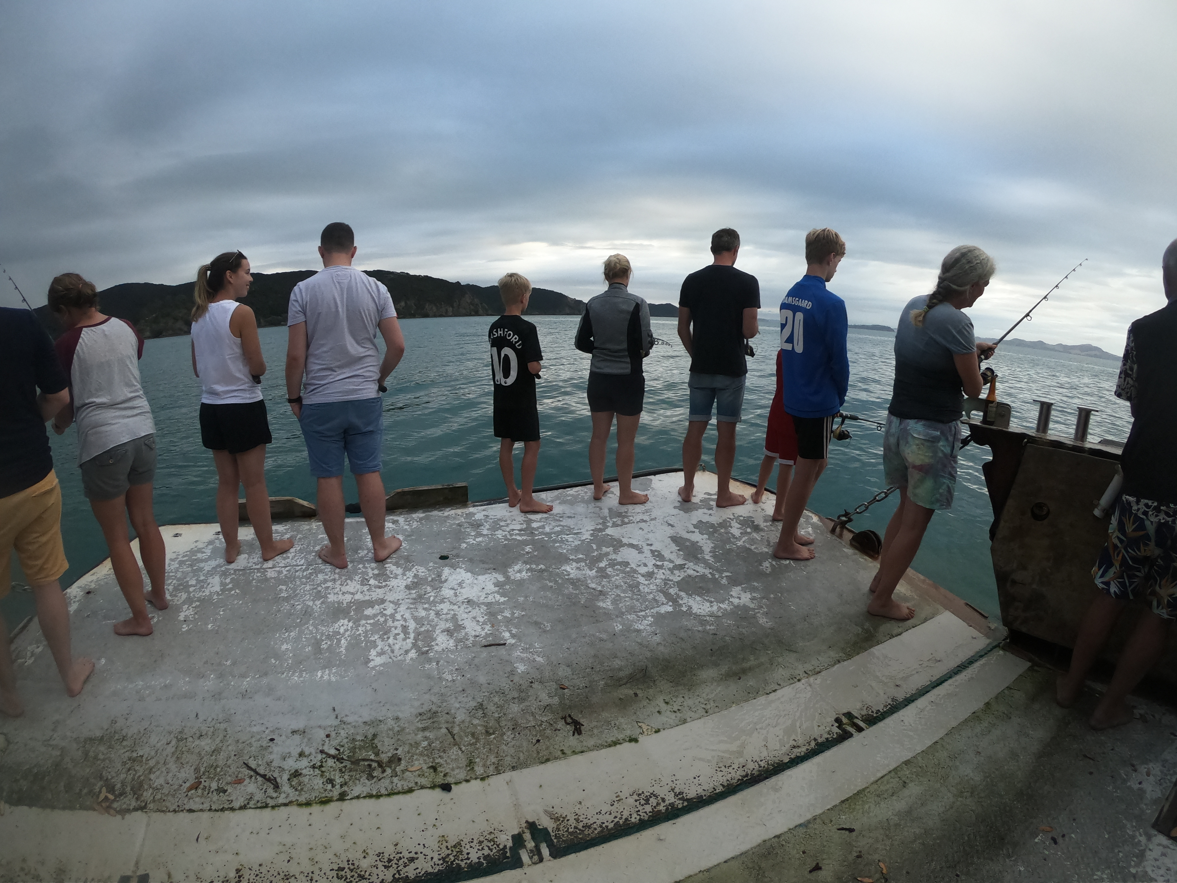 dusk fishing at the rock