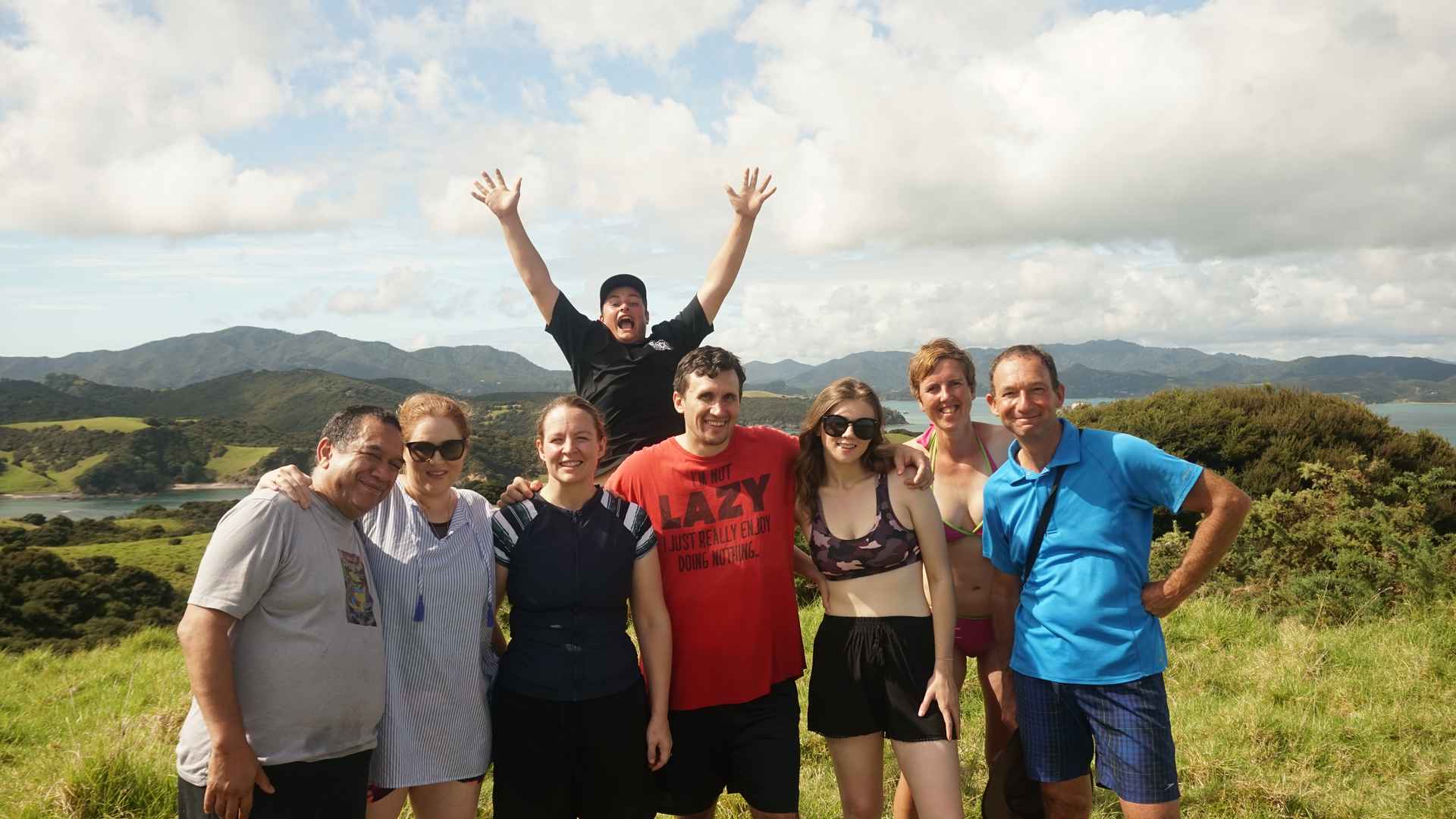 Group photo taken on top of Waewaetorea Islands