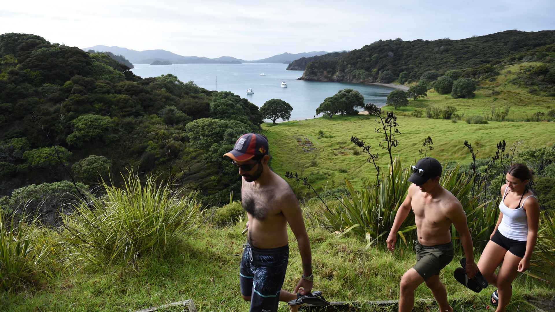 Island walk at Motura Bay of Islands