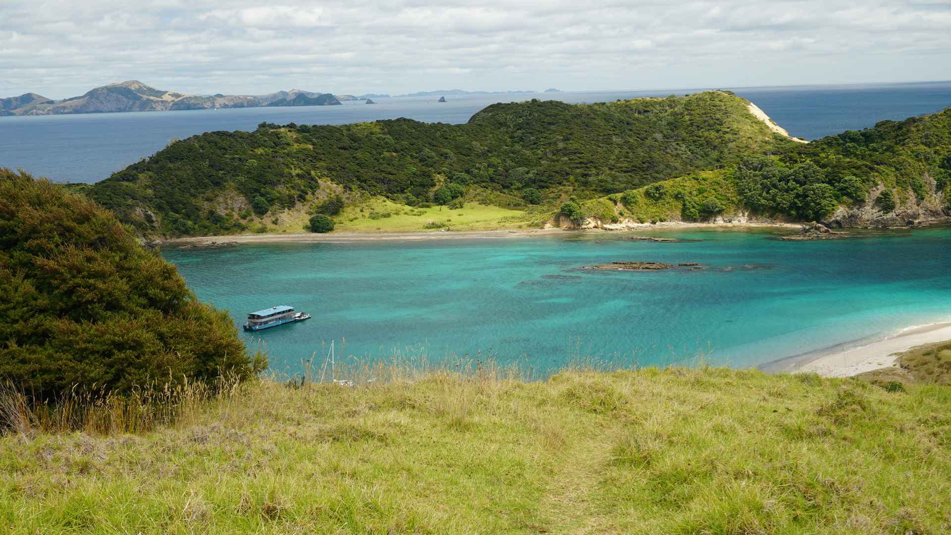 view from an islands looking out to sea