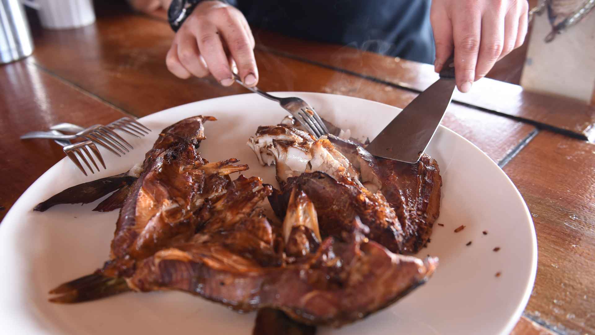 smoked fish at the rock adventure cruise 