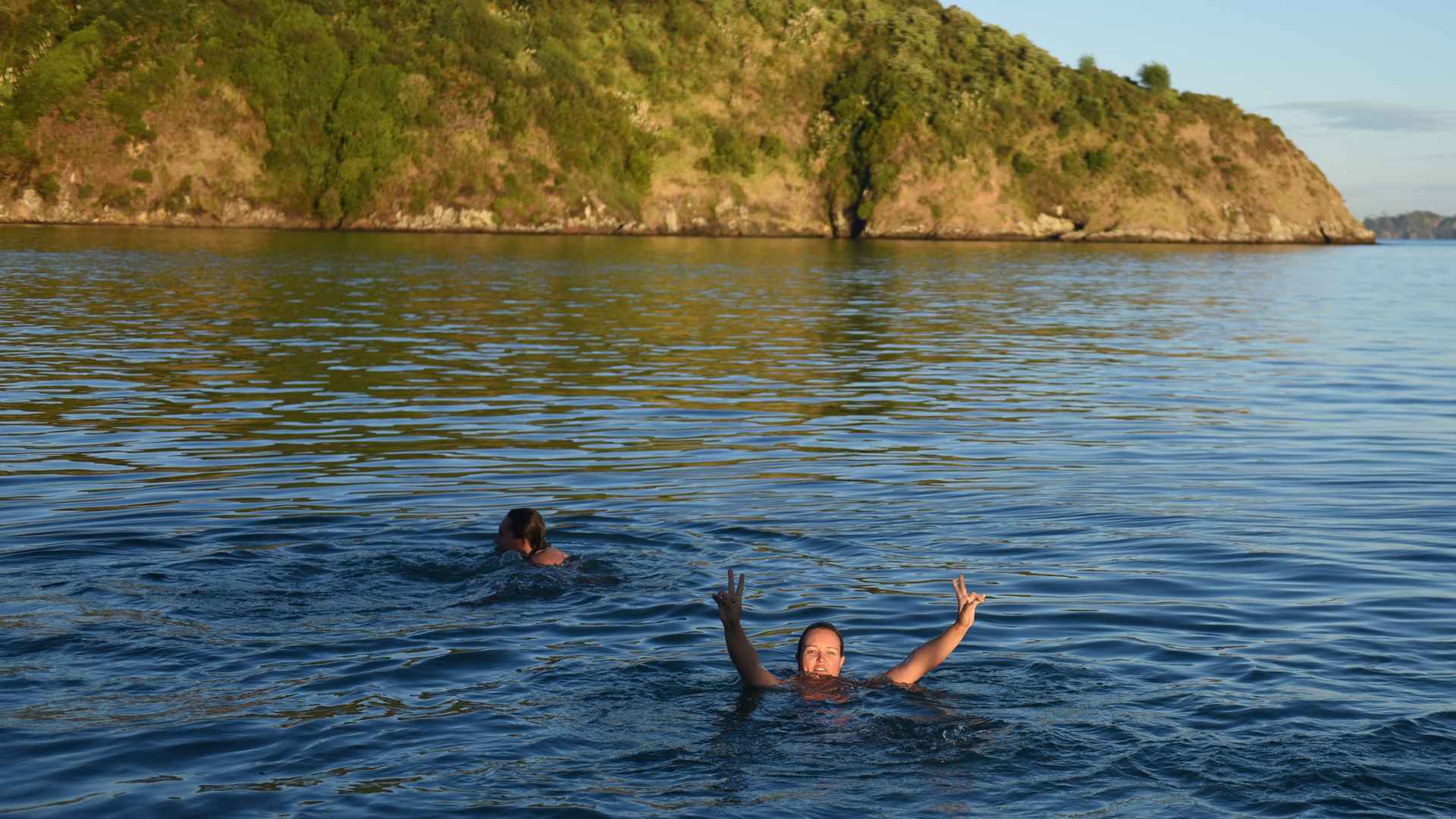 swimming at the bay of islands