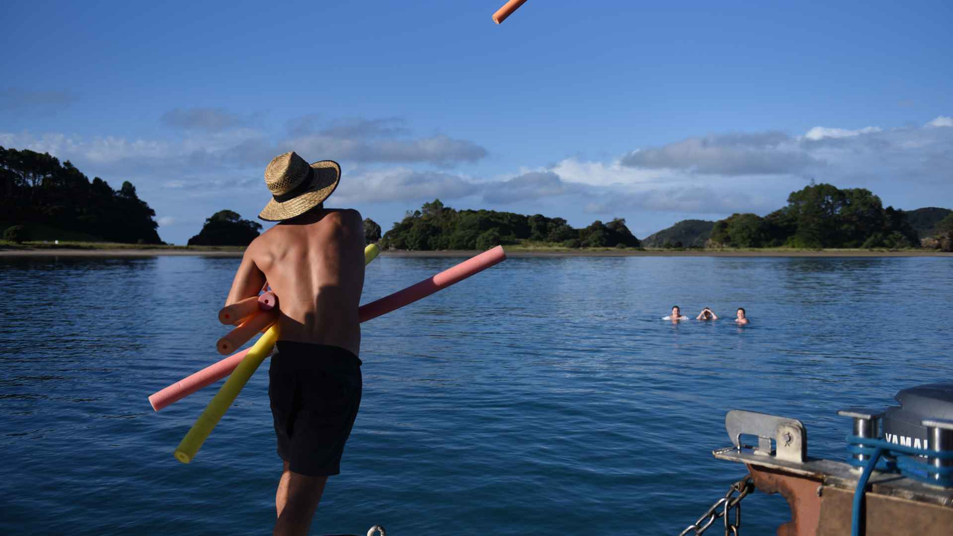 swimming at the rock NZ