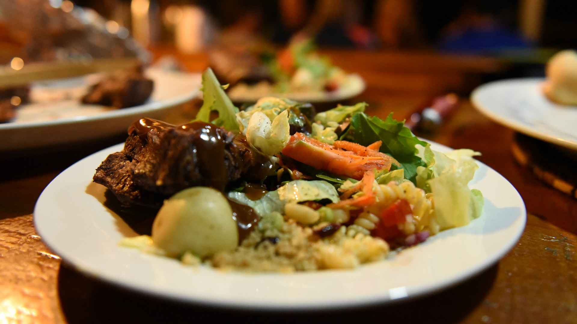 delicious dinner at the bay of islands aboard the rock cruise adventures