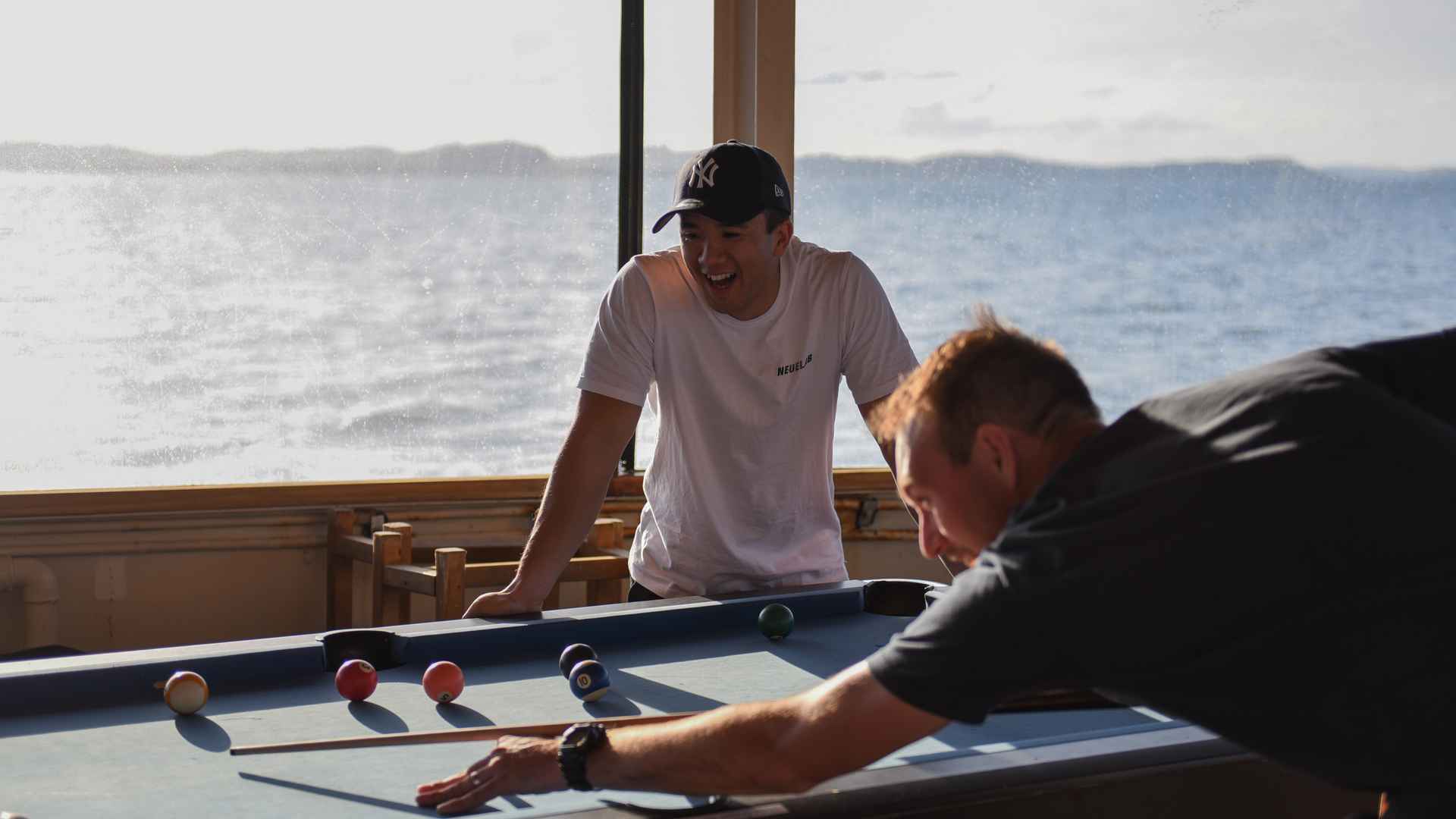 playing pool at The Rock Adventure Cruise